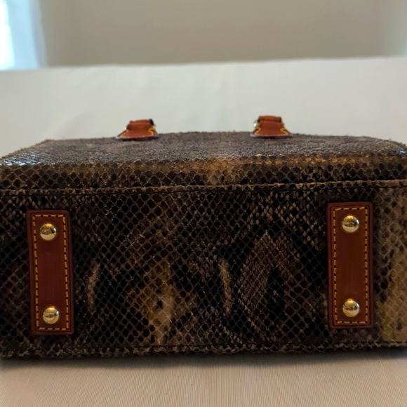 Dooney & Bourke Janine Mini Python Satchel - Picture 3 of 8